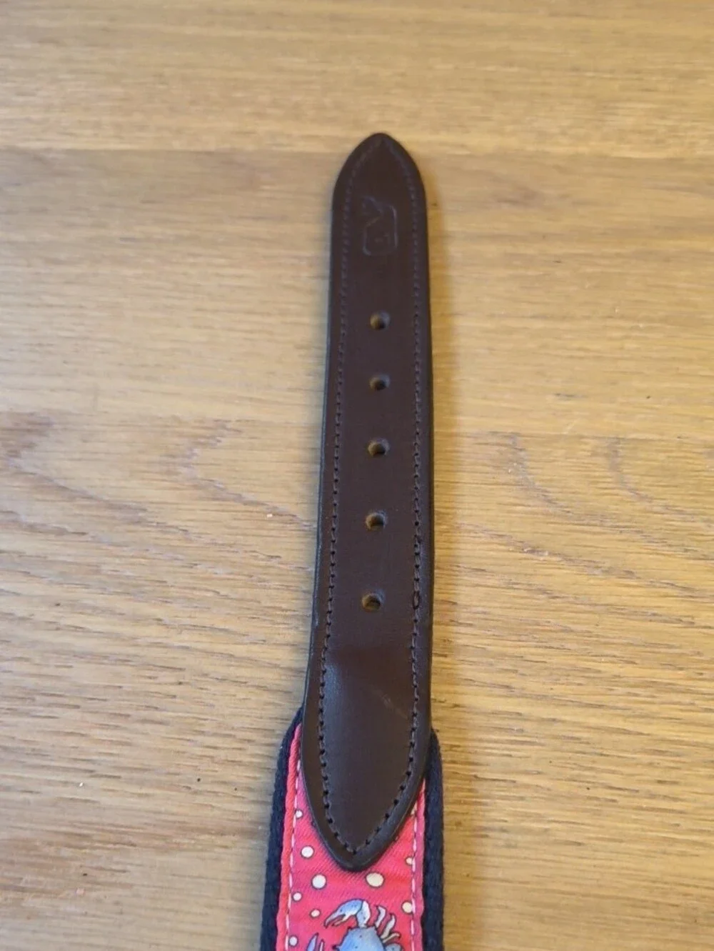 Vineyard Vines Boys Crab Canvas Club Leather Belt - Size 24